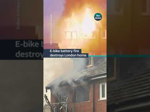 A home in Catford was destroyed after a second-hand e-bike battery exploded #itvnews #ebike #london