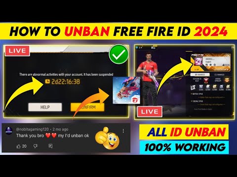 After Ob42 update 🔥Free Fire Suspended Account Recovery ⚡How to Unban FF ID ✅ Unban File 2024