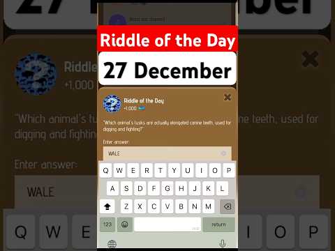 Riddle Of The Day Zoo 27 December| Zoo Riddle Of The Day | Riddle Of The Day X Empire