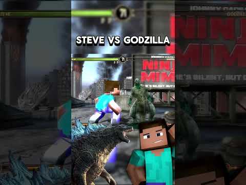 STEVE VS GODZILLA #cercadevelho #minecraft #godzilla #viral #fyp #godzilavskong