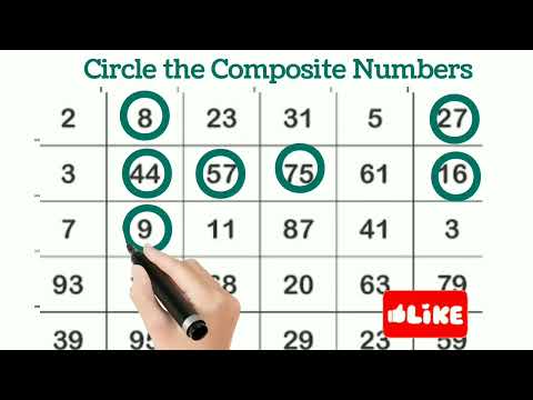 Composite numbers | Circle the composite numbers | composite number worksheet |