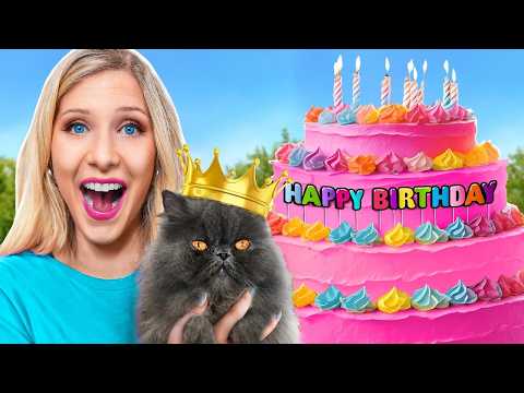 I Surprised My Cat with a DREAM Birthday Party!