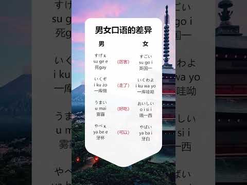 第285集 | #日语 #零基础学日语 日语中竟然还有这么大的男女差异、？？ #shorts