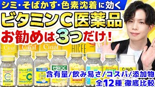 【お勧めは３つだけ】シミ・色素沈着に効くビタミンC医薬品 12種 徹底比較！含有量・飲みやすさ・コスパ・添加物からお勧めを厳選しました！