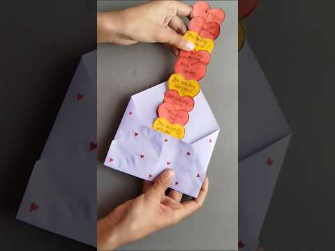 DIY Valentine's Day Greeting Card | Heart Secret message #handmadecards #greetingcard #viral #shorts