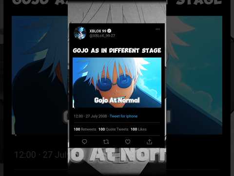 Gojo as in different stage #anime #shortvideos #viralshorts #shorts