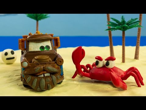 CAST AWAY MATER with friend WILSON the Volleyball Disney Cars Diecast Toys