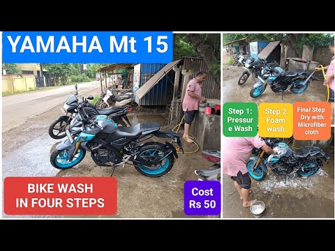 Yamaha Mt 15 2024 Bike Washing l Chain clean l Service cost l Mt 15 Maintainance l Yamaha mt Review