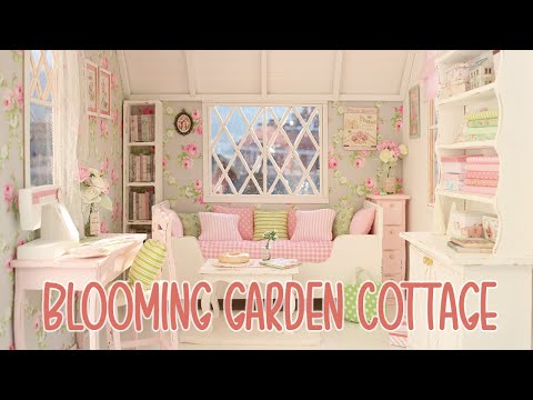 BLOOMING GARDEN COTTAGE1/6 scale handmade miniature dollhouse by Nerea Pozo (cake shop patisserie)