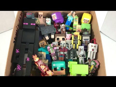 Only Minecraft Figures Enderman Steve Pillager Wolf Cow Iron Golem Creeper Blaze Polar Bear Alex