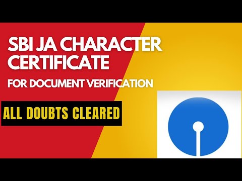 SBI JA character certificate Doubts #sbija #sbiresult #sbiresult