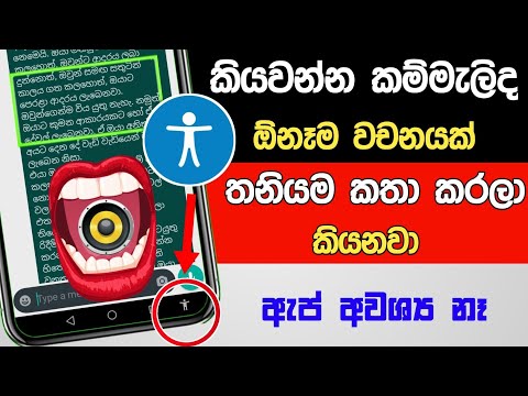 How to Use Select to Speak Android | Accessibility/Features/Select to Speak (the blind life) Sinhala