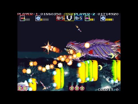 [177]太空戰鬥機外傳-Darius Gaiden-單人雙打零接關全破 Double Play 1 Coin Clear #2 A-B-D-H-L-Q-V(NoMiss)