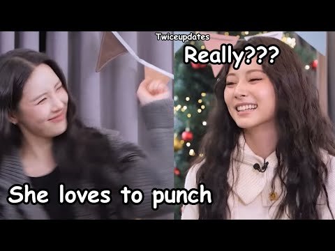 twice jihyo punching the male trainees before