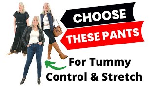 Fab Tummy Control Stretch Pants & Jeans With Outfits Women Over 50