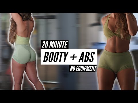 2 in 1 FLAT STOMACH AND ROUND BOOTY Pilates Workout | No Equipment! (20 Min)