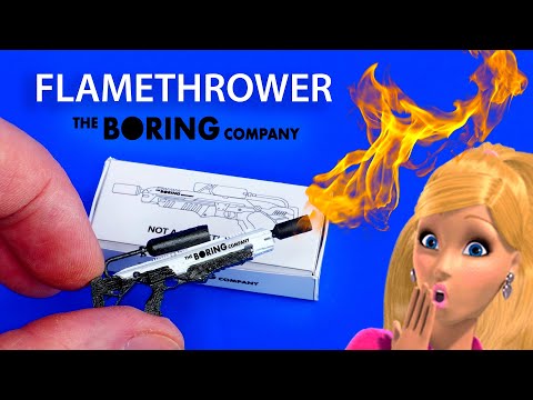 How to make Elon Musk's Not-a-Flamethrower miniature. Dollhouse