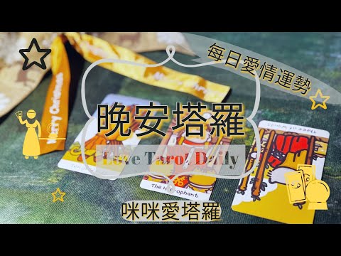 晚安塔羅⭐️ 星座每日愛情運勢💋咪咪❤️塔羅 Love Tarot Daily⭐️next 24 hr