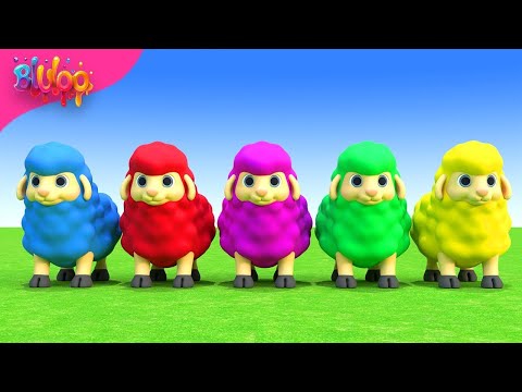 Baa Baa Black Sheep Song | Colorful Sheep | BluLoo Nursery Rhymes & Kids Songs