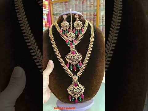 Long haram and necklace designs||Necklace designs||dharas house||#shorts