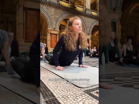 The most unique yoga class in London! #yogaatthemuseum @NaturalHistoryMuseum