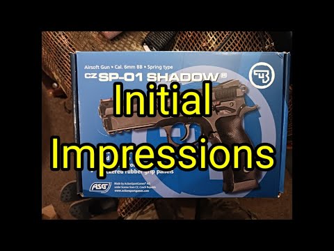 (1723) Airsoft 🔫 CZ SP-01 Shadow🔅 6mm bb CZ 75 1:1 copy Initial impressions