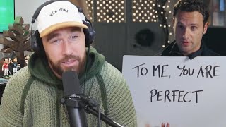 Love Actually: Travis Kelce JOKES About Cue Card Scene