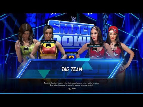 WWE 2K24 AWA Friday night smackdown: Pretty Mean Sisters vs The bella twins