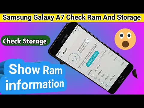 Samsung Galaxy A7 check Ram and Storage