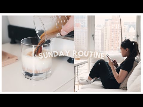 slow living sunday routine: cleaning & quality time | nyc vlog