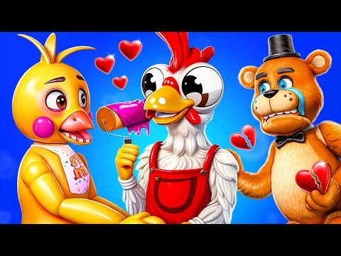 CLUCKY Is Not a Monster! Chica vs Clucky vs Freddy Extreme Tiny House Makeover!