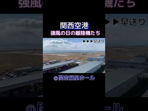 【関西空港】強風の日の離陸機たち　 #関西国際空港 #関空 #関西空港 #KIX #KansaiAirport #osaka #planespotting