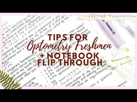 tips for optometry freshmen 🤓 / things i wish i knew + notebook flip through (ceu) || siennanotes