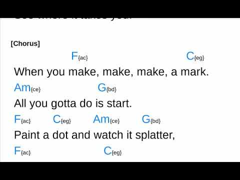 The Dot Song - Chord Sheet with Improv Notes