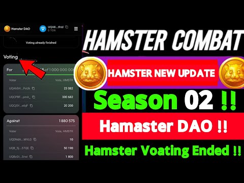 Hamster kombat season 2 new update today ! hamster DAO Proposal Alert ! DAO Voating end!!