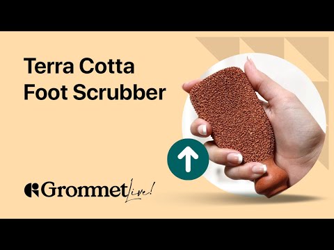 Buff Away Calluses, Naturally with Terra Cotta Foot Scrubber | Grommet Live