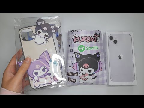 Paper DIY | Unboxing Kuromi Blind Bag & Paper iPhone Kuromi & Case Kuromi | ASMR, Paper play 🎄🎁🎄