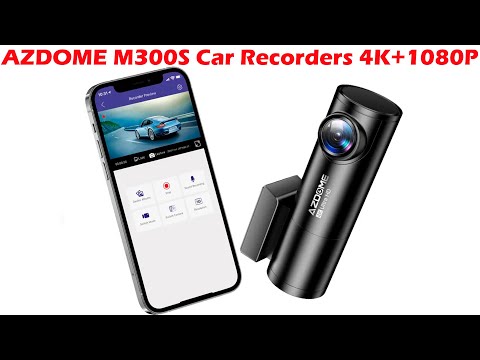 AZDOME M300S Car Recorders 4K+1080P Rear Camera (Free 64G TF) 800MP Lens GPS Wifi Car DVR