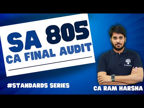 SA 805 | AUDIT OF SINGLE FINANCIAL STATEMENT AND ELEMENT | CA FINAL AUDIT SERIES