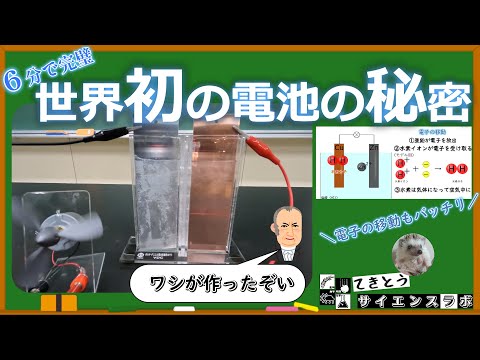 世界初の電池「ボルタ電池 」の仕組みを中学生に解説！