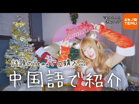 【中国語で紹介】部屋の模様替え！話題のTemuでクリスマスグッズ爆買