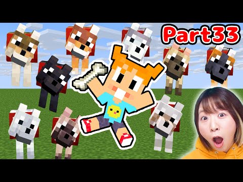 【マイクラ】 アプデやばい！9種類の新種のオオカミを徒歩で探しに行くぞ！！！Part33【マインクラフト】【マイクラ統合版】【Minecraft】