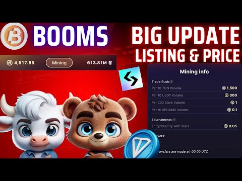 Booms Listing date || Booms airdrop withdraw || Booms new update 🤑| Booms airdrop price prediction??