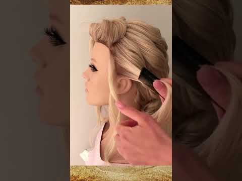 How to make a low bun based on 25 mm curls