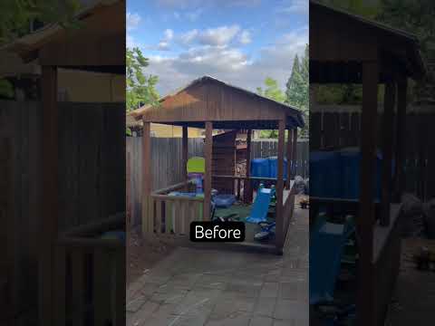 Backyard Gazebo Transformation! Music: artlist.io #patiocleaning #declutteringmotivation