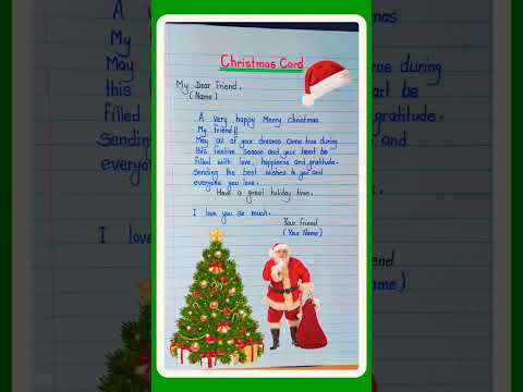 Christmas Card Writing English || Christmas Card writing || Christmas day greetings wishes messages