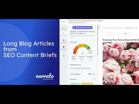 How to Generate Blog Articles from SEO Content Briefs on Narrato