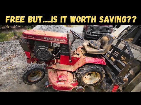 FREE! Wheel Horse Garden Tractor sitting for YEARS! (WILL IT RUN??)