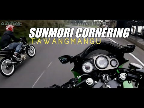 Sunmori Cornering Tawangmangu | Ninja RR Dagelan Motovlog Vs SatriaFu Azizba Channel #30