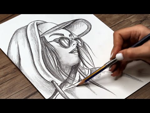 How to Draw a Girl Step by Step | Girl with Sunglasses and Cap